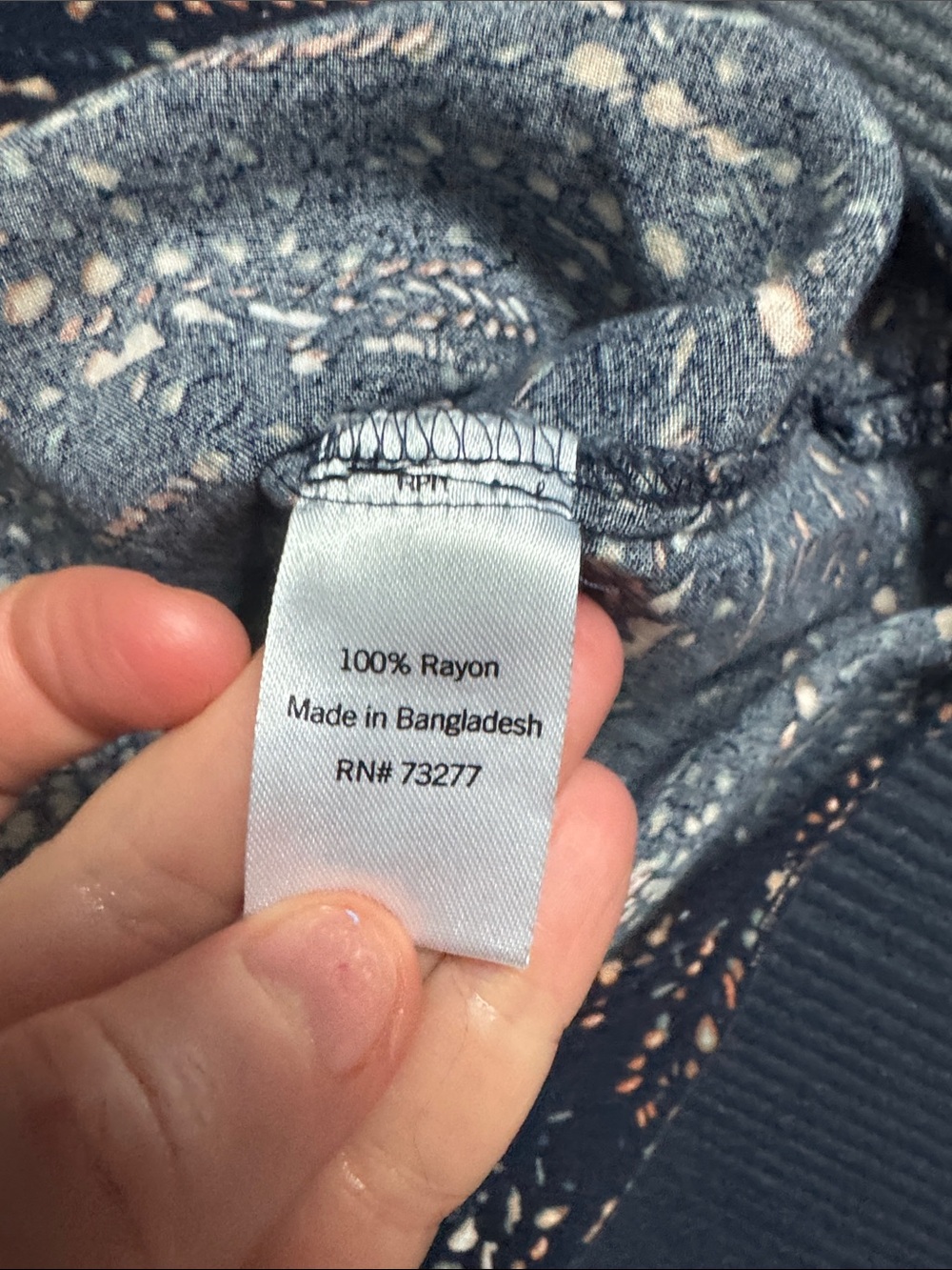 Sonoma Navy Short-Sleeve Printed Peasant Style Tee, XL - Picture 3 of 4